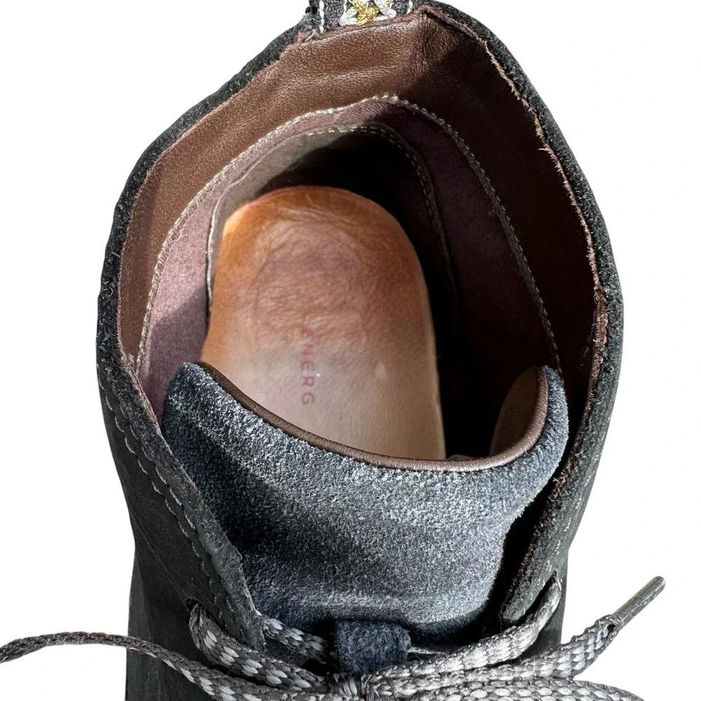 Men's 11.5 UGG Freamon Dark Gray Leather Waterproof‎ Chukka Lace Up Boot 1094358